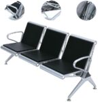3 Seater Waiting Bench, Airport Seating Bench, Metallic Reception Chair, Office Waiting Room Furniture, Padded Public Seating, Commercial Gang Bench, Chrome Frame Lobby Bench, Hospital Waiting Room Bench, 3 Seater Metal Chair, Visitor Waiting Seating, Executive Reception Bench, PU Leather Waiting Chair