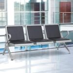 3 Seater Waiting Bench, Airport Seating Bench, Metallic Reception Chair, Office Waiting Room Furniture, Padded Public Seating, Commercial Gang Bench, Chrome Frame Lobby Bench, Hospital Waiting Room Bench, 3 Seater Metal Chair, Visitor Waiting Seating, Executive Reception Bench, PU Leather Waiting Chair