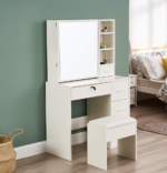 Modern White Dressing Table, White Vanity Table, Dressing Table with Mirror, White Makeup Vanity, Bedroom Vanity Desk, Modern Bedroom Furniture, Minimalist Dressing Table, Contemporary Vanity, Nordic Style Vanity, Chic Bedroom Decor, Vanity Table with Storage, Dressing Table with Drawers, Vanity with LED Mirror, Compact Dressing Table, Makeup Storage Desk, Small Space Bedroom Furniture, Master Bedroom Vanity, Girls Bedroom Vanity, Apartment Furniture, Home Studio Vanity