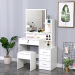 Modern White Dressing Table, White Vanity Table, Dressing Table with Mirror, White Makeup Vanity, Bedroom Vanity Desk, Modern Bedroom Furniture, Minimalist Dressing Table, Contemporary Vanity, Nordic Style Vanity, Chic Bedroom Decor, Vanity Table with Storage, Dressing Table with Drawers, Vanity with LED Mirror, Compact Dressing Table, Makeup Storage Desk, Small Space Bedroom Furniture, Master Bedroom Vanity, Girls Bedroom Vanity, Apartment Furniture, Home Studio Vanity