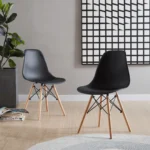 Black Eames Plastic Chair - Image 15