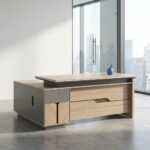 240CM Solid Executive Desk  Command the room with the 240CM Solid Executive Desk, a massive statement piece engineered for senior executives, directors, and leaders who require maximum surface space and refined elegance. Spanning an expansive 2.4 meters, this high-end desk balances luxurious design with structural durability to transform any corporate suite or spacious home office. Key Features Expansive 240cm Surface: Offers immense workspace for multiple monitors, conference call setups, and extensive document organization. Solid Heavy-Duty Construction: Built with premium high-density materials to ensure long-lasting stability, strength, and durability. Built-in Storage Solutions: Includes integrated drawers, side cabinets, and lockable compartments to keep confidential files organized. Integrated Wire Management: Built-in grommets and cable channels keep power cords hidden and clutter-free. Polished Professional Finish: Features rich wood grain textures and smooth edge detailing for an authoritative corporate aesthetic. Designed for Leadership & Productivity A expansive desk creates a clear and structured work process. The 240CM Solid Executive Desk provides ample space to host small face-to-face discussions, review large blueprints, or manage multi-screen digital workflows simultaneously. Its ergonomic layout ensures all essential tools remain within easy reach while maintaining a clean, clutter-free desktop. Premium Craftsmanship for High-Impact Offices Crafted to serve as the focal point of executive suites, this desk combines traditional authority with modern office functionality. The sturdy frame supports heavy office equipment effortlessly, while the rich finish protects against daily wear, scratches, and stains—preserving its professional look for years to come. Ideal Applications Executive and C-Suite office suites Boardrooms and management offices Spacious home office setups Law firms and financial consulting offices Government and institutional leadership suites
